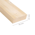 Höövelmaterjal 21x70mm 4R3 või romb, lehis