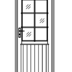 Liimpuidust välisuks Q2-D101 840x1945mm