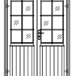 Massiivpuidust kahepoolne välisuks Q1-D201 1425x1945mm